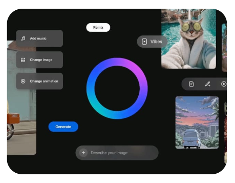 Collage of gifs demonstrating ai videos